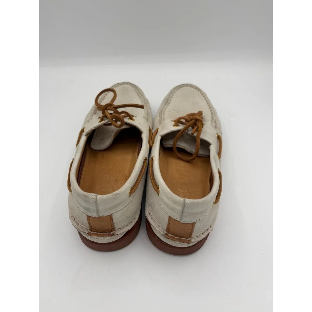Sperry Top-Sider Gold Cup Authentic Original Boat Shoe White Leather Mens 10.5 M